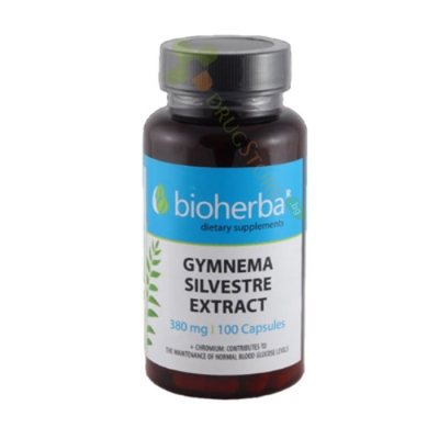 БИОХЕРБА ГИМНЕМА + ХРОМ капсули 380 мг 100 броя / BIOHERBA GYMNEMA SILVESTRE + CHROMIUM