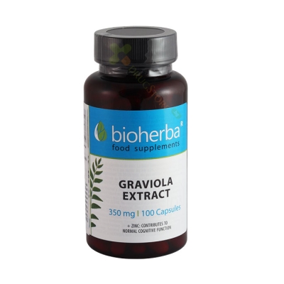 БИОХЕРБА ГРАВИОЛА ЕКСТРАКТ + ЦИНК капсули 100 броя / BIOHERBA GRAVIOLA EXTRACT + ZINC