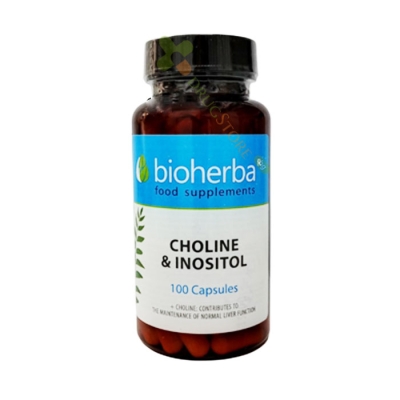 БИОХЕРБА ХОЛИН И ИНОЗИТОЛ + ХОЛИН капсули 100 броя / BIOHERBA CHOLINE AND INOSITOL + CHOLINE