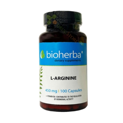 БИОХЕРБА L-АРГИНИН + ВИТAMIN B6 капсули 100 броя / BIOHERBA L-ARGININ + VITAMIN B6