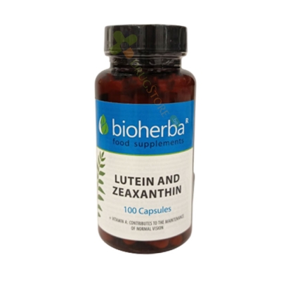 БИОХЕРБА ЛУТЕИН И ЗЕАКСАНТИН + ВИТАМИН A капсули 100 броя / BIOHERBA LUTEIN AND ZEAXANTHIN + VITAMIN A 