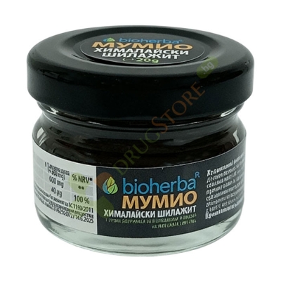 БИОХЕРБА МУМИЙО (ХИМАЛАЙСКИ ШИЛАЖИТ) + ХРОМ - СМОЛА 20 г / BIOHERBA HIMALAYAN SHILAJIT (MUMIJO) + CHROMIUM - RESIN