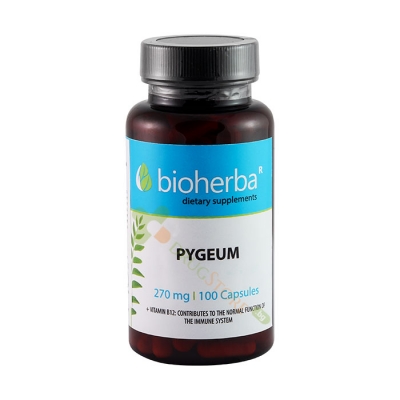 БИОХЕРБА ПИГЕУМ + ВИТАМИН B12 капсули 100 броя / BIOHERBA PYGEUM + VITAMIN B12