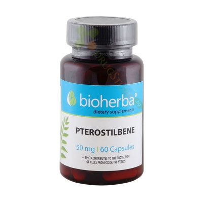 БИОХЕРБА ПТЕРОСТИЛБЕН + ЦИНК капсули 60 броя / BIOHERBA PTEROSTILBENE + ZINC