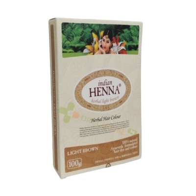 БИОХЕРБА РАСТИТЕЛНА БОЯ ЗА КОСА HENNA СВЕТЛО КАФЯВА 100 г / BIOHERBA HERBAL HAIR COLOUR LIGHT BROWN