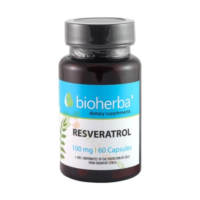 БИОХЕРБА РЕСВЕРАТРОЛ + ЦИНК капсули 60 броя / BIOHERBA RESVERATROL + ZINC