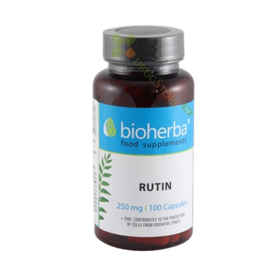 БИОХЕРБА РУТИН 250 мг + ЦИНК капсули 100 броя / BIOHERBA RUTIN 250 mg + ZINC 