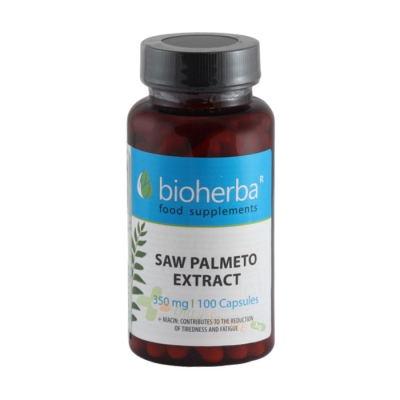 БИОХЕРБА САО ПАЛМЕТО ЕКСТРАКТ + НИАЦИН капсули 100 броя / BIOHERBA SAW PALMETO + NIACIN