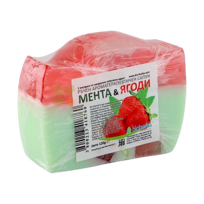 БИОХЕРБА САПУН С МЕНТА И ЯГОДА 120 г / BIOHERBA SOAP WITH MINT & STRAWBERRY