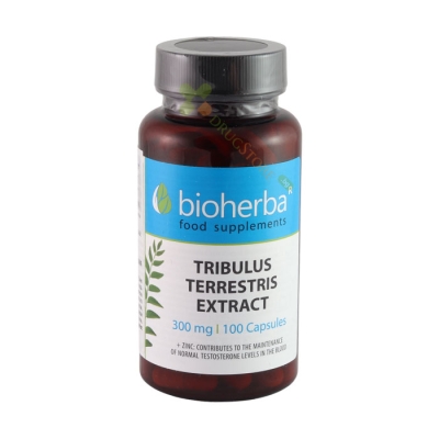 БИОХЕРБА ТРИБУЛУС ЕКСТРАКТ+ЦИНК капсули 300 мг 100 броя / BIOHERBA TRIBULUS TERESTRIS EXTRACT+ZINK