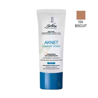 БИОНИКЕ AKNET ФОН ДЬО ТЕН ПРОТИВ НЕСЪВЪРШЕНСТВА НА КОЖАТА SPF 30 104 30 мл / BIONIKE AKNET COMFORT COVER ANTI-BLEMISH FOUNDATION SPF 30 104 biscuit