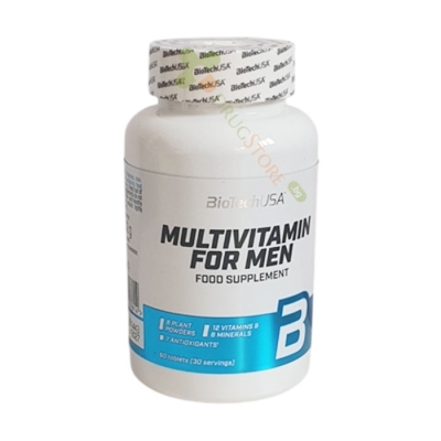 БИОТЕЧ МУЛТИВИТАМИН ЗА МЪЖЕ таблетки 60 броя / BIOTECH MULTIVITAMIN FOR MEN