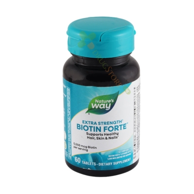 БИОТИН ФОРТЕ таблетки 60 броя / NATURE'S WAY BIOTIN FORTE 