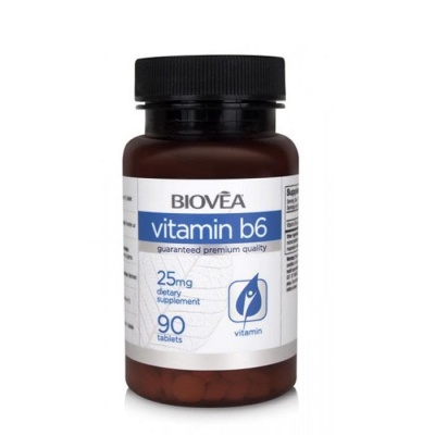 БИОВЕА ВИТАМИН B6 таблетки 25 мг. 90 броя / BIOVEA VITAMIN B6