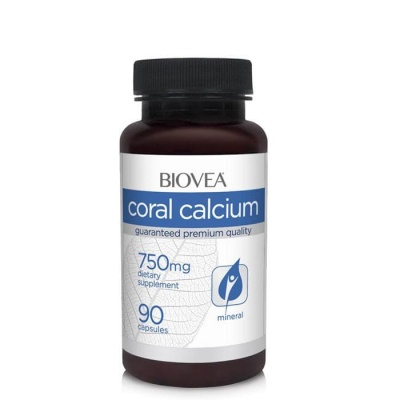 БИОВЕА КАЛЦИЙ КОРАЛОВ капсули 750 мг. 90 броя / BIOVEA CORAL CALCIUM PLUS