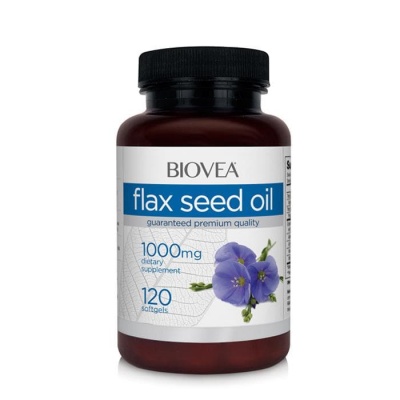 БИОВЕА ЛЕНЕНО МАСЛО капсули 1000 мг. 120 броя / BIOVEA FLAX SEED OIL