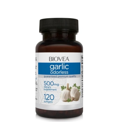 БИОВЕА ЧЕСЪН капсули 500 мг. 120 броя / BIOVEA GARLIC ODORLESS