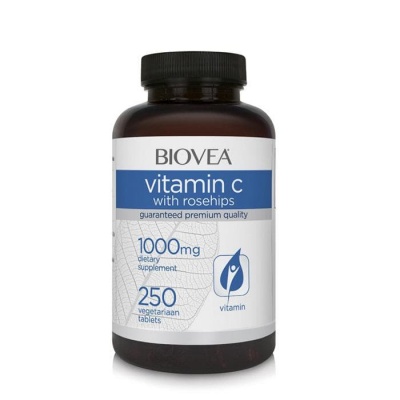 БИОВЕА ВИТАМИН C И ШИПКА таблетки 1000 мг. 100 броя / BIOVEA VITAMIN C WITH ROSEHIPS