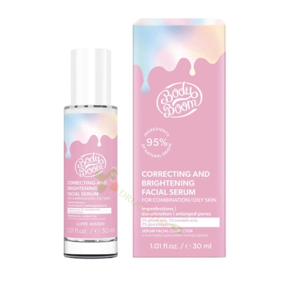 КОРИГИРАЩ И ОЗАРЯВАЩ СЕРУМ ЗА ЛИЦЕ 30 мл / BODY BOOM PINK BASIC CORRECTING-AND BRIGHTENING FACIAL SERUM