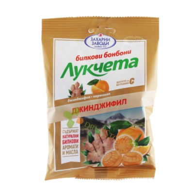 БОНБОНИ ЛУКЧЕТА С ДЖИНДЖИФИЛ И ПОРТОКАЛ 75 г / CANDIES LUКCHETA WITH GINGER AND ORANGE
