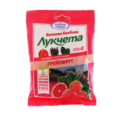 БОНБОНИ ЛУКЧЕТА С ГРЕЙПФРУТ 75 г / CANDIES LUКCHETA GRAPEFRUIT