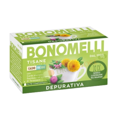 БОНОМЕЛИ ЧАЙ ПРЕЧИСТВАЩ филтър 16 броя / BONOMELLI PURIFYING TEA filter bags