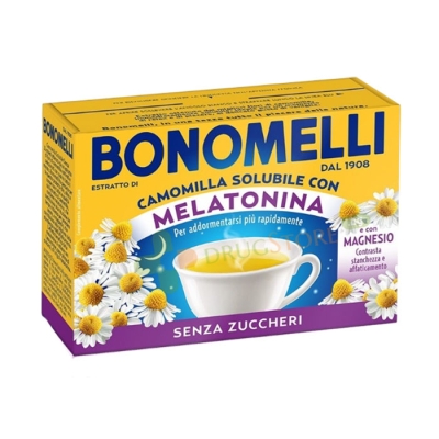 БОНОМЕЛИ ЛАЙКА, МЕЛАТОНИН И МАГНЕЗИЙ саше 16 броя / BONOMELLI CAMOMILE, MELATONIN, MAGNESIUM sachets