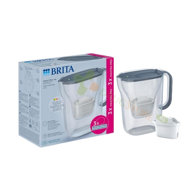 БРИТА КАНА СТАЙЛ ЕСЕНШЪЛ КУЛ ЛЕД ПРО 2.4 л КАМЕННО СИН + 3 ФИЛТЪРА / BRITA STYLE ESSENTIAL COOL LED PRO 2.4 l STONE BLUE + 3 FILTERS  MAXTRA PRO