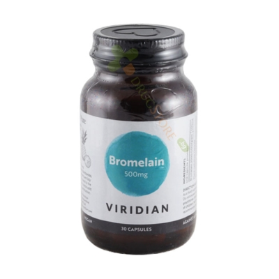 БРОМЕЛАИН капсули 500 мг 30 броя / VIRIDIAN BROMELAIN