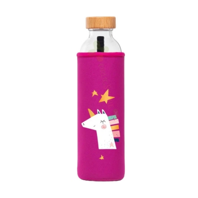 БУТИЛКА ФЛАШКА НЕО ДИЗАЙН 0.5 л РОЗОВ ЕДНОРОГ / FLASKA BOTTLE NEO DESIGH 0.5 l PINK UNICORN