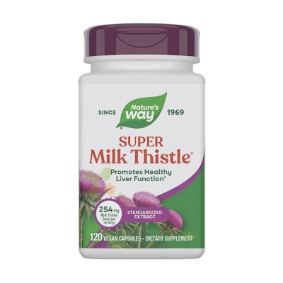 БЯЛ ТРЪН + АРТИШОК + ГЛУХАРЧЕ + ЖЕНСКО БИЛЕ капсули 120 броя / NATURE'S WAY SUPER MILK THISTLE 