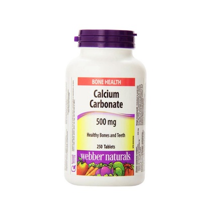 КАЛЦИЕВ КАРБОНАТ таблетки 500 мг 250 броя / WEBBER NATURALS CALCIUM CARBONATE tablets 500 mg. 250