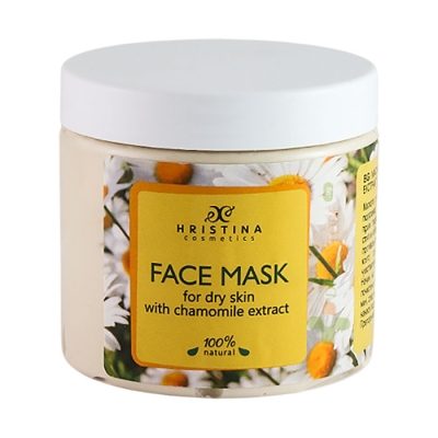 МАСКА ЗА ЛИЦЕ ЗА СУХА КОЖА С ЕКСТРАКТ ОТ ЛАЙКА 200 мл / HRISTINA FACE MASK FOR DRY SKIN WITH CHAMOMILE EXTRACT