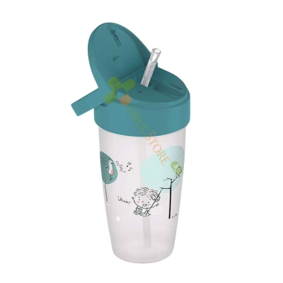 ЧАША СЪС СЛАМКА LOVELY BOY 14+ месеца 350 мл / LOVI CUP WITH STRAW LOVELY BOY 14+ months