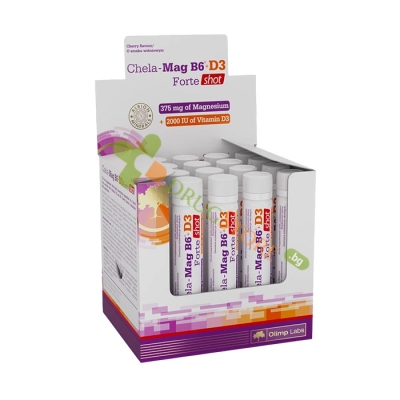 ЧЕЛА-МАГ B6 + D3 ФОРТЕ ШОТ 25 мл 20 броя / OLIMP SPORT NUTRITION CHELA-MAG B6 + D3 FORTE SHOT