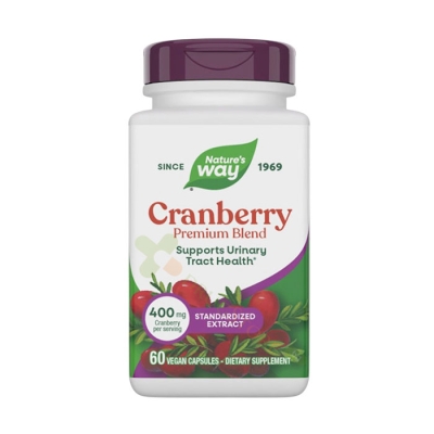 ЧЕРВЕНА БОРОВИНКА + ВИТАМИН C капсули 60 броя / NATURE'S WAY CRANBERRY PREMIUM BLEND 