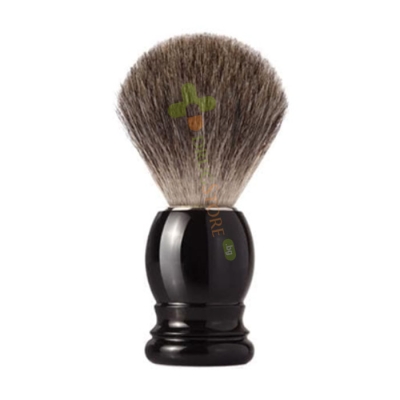 ЧЕТКА ЗА БРЪСНЕНЕ С ЕСТЕСТВЕН КОСЪМ ОТ СИВ ЯЗОВЕЦ С ЧЕРНА ДРЪЖКА размер S / MONDIAL SHAVING BRUSH GREY BADGER WITH BLACK HANDLE