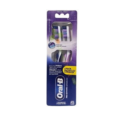 ЧЕТКА ЗА ЗЪБИ ОРАЛ - Б PRO 3D WHITE 2 броя / TOOTHBRUSH ORAL-B PRO 3D WHITE