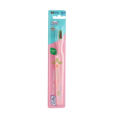 ЧЕТКА ЗА ЗЪБИ ТЕПЕ КОЛОР КОМПАКТ ЕКСТРА СОФТ РОЗОВА / TEPE COLOUR COMPACT EXTRA SOFT TOOTHBRUSH PINK