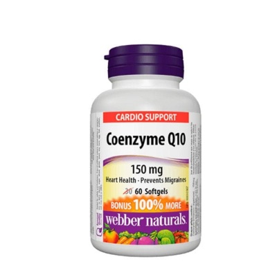 КОЕНЗИМ Q10 капсули 150 мг. 60 броя / WEBBER NATURALS COENZYME Q10 capsules 150 mg. 60