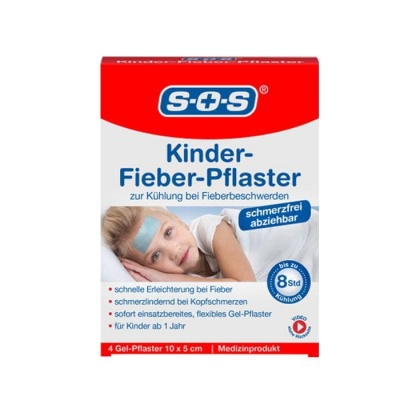 ОХЛАЖДАЩ ГЕЛ ПЛАСТИР ПРИ ВИСОКА ТЕМПЕРАТУРА 4 броя / S.O.S. COLD GEL PATCH