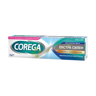 ФИКСИРАЩ КРЕМ ЗА ЗЪБНИ ПРОТЕЗИ С НЕУТРАЛЕН ВКУС ЕКСТРА СИЛЕН 40 г /HALEON COREGA NEUTRAL EXTRA STRONG CREAM