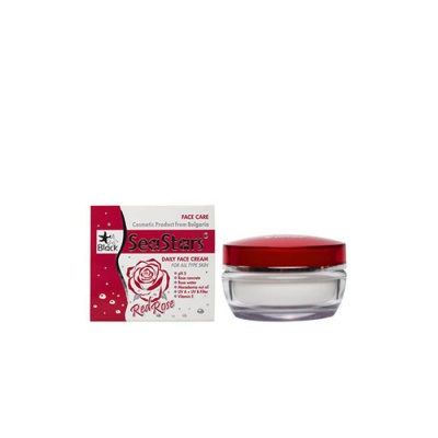 ДНЕВЕН КРЕМ ЗА ЛИЦЕ С ЧЕРВЕНА  РОЗА  СИЙСТАРС 50 мл. / SEASTARS RED ROSE DAILY FACE CREAM FOR ALL SKIN TYPES