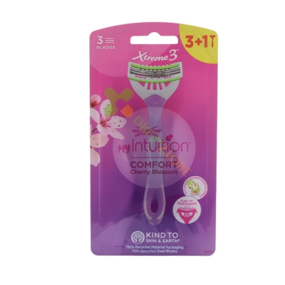 ДАМСКА САМОБРЪСНАЧКА ЗА ЕДНОКРАТНА УПОТРЕБА 4 броя / WILKINSON SWORD XTREME 3 BEAUTY WOMEN SHAVER 
