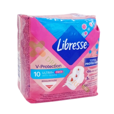 ДАМСКИ ПРЕВРЪЗКИ ЛИБРЕС УЛТРА НОРМАЛ ДЕО 10 броя / SCA HYGIENE PRODUCTS LIBRESSE ULTRA NORMAL DEO LADIES PADS 