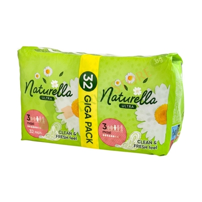 ДАМСКИ ПРЕВРЪЗКИ НАТУРЕЛА УЛТРА МАКСИ 32 броя / PROCTER & GAMBLE NATURELLA ULTRA MAXI SANITARY NAPKIN FOR DAY USE