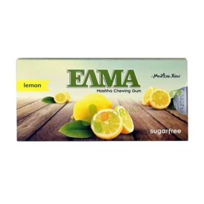 ДЪВКИ С МАСТИХА, С ВКУС НА ЛИМОН, БЕЗ ЗАХАР 10 броя / MASTIHA CHEWING GUM LEMON SHUGAR FREE