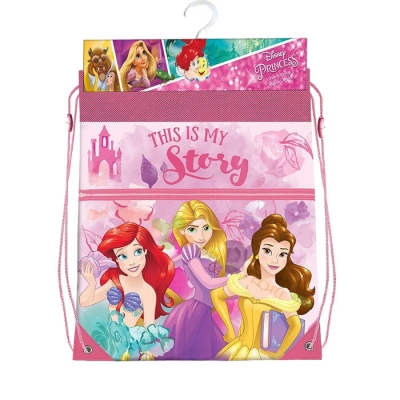 ДЕТСКА СПОРТНА ЧАНТА ПРИНЦЕСИ KIDS LICENSING WD21025 / KIDS LICENSING DRAWSTRING BAG PRINCESS