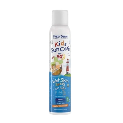 ДЕТСКИ СЛЪНЦЕЗАЩИТЕН КРЕМ СПРЕЙ WET SKIN SPF50+ 200 мл / FREZYDERM KIDS SUN CARE SPRAY WET SKIN SPF50+ 