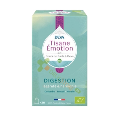 ДЕВА БИЛКОВ ЧАЙ ЗА ДОБРО ХРАНОСМИЛАНЕ филтър 20 броя / DEVA HERBAL TEA DIGESTION filter 